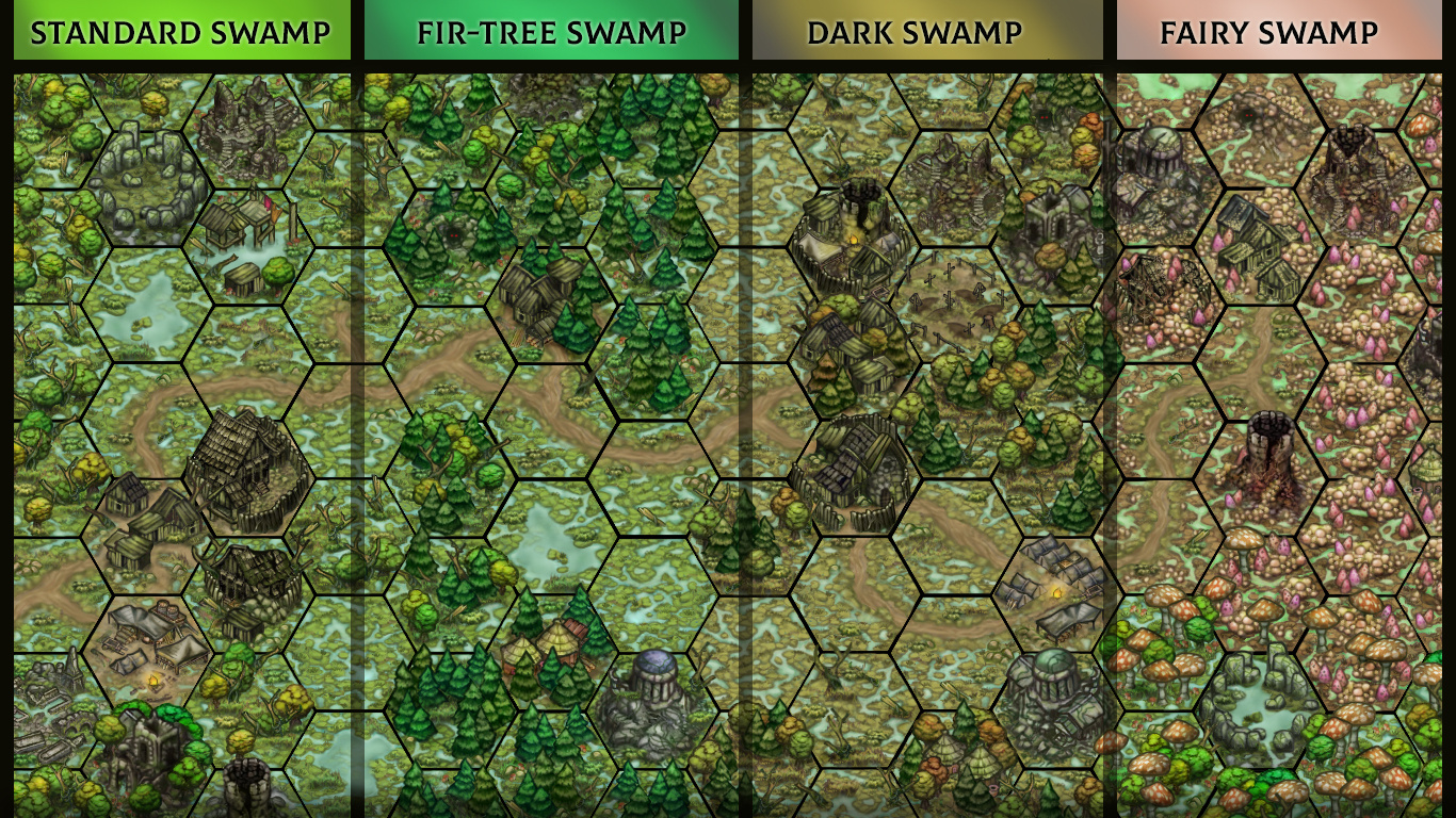 Terrain Hexagons – Marshland – Mapforge